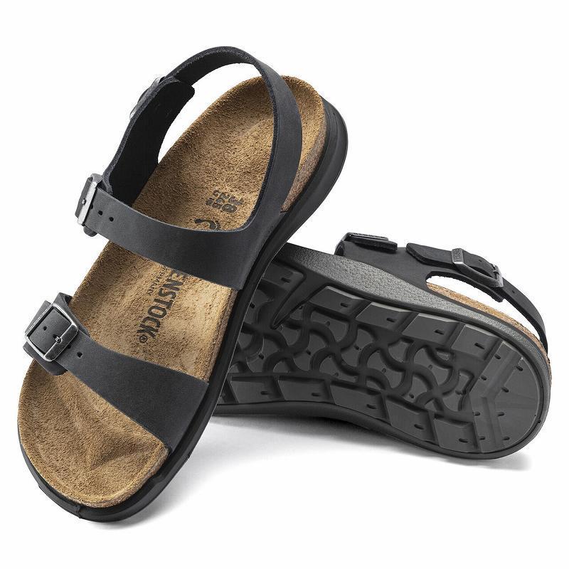 Birkenstock Sonora Oiled Læder Sandaler Dame Sort | DK 359KOR